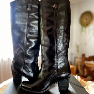 Frye Jackie Button Boots Black